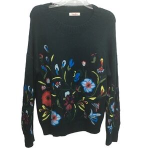 Vintage Sweeties Apparel Embroidered Appliqued Sweater Misses size S